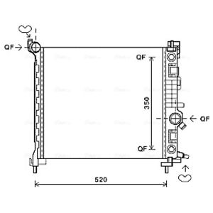 Radiateur moteur AVA COOLING OL2567