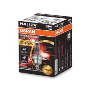 Glühlampe Halogen OSRAM H4 Night Breaker 200 12V, 60/55W