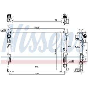 Radiator, motorkoeling NISSENS 606845