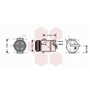 Compressor, ar condicionado VAN WEZEL 3700K409
