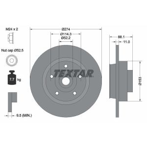 Disque de frein TEXTAR 92232603