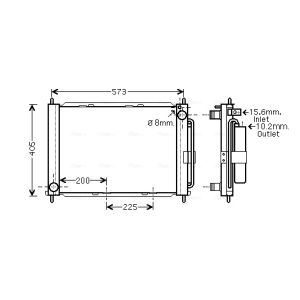 Condensador, sistema de ar condicionado AVA COOLING RTM499