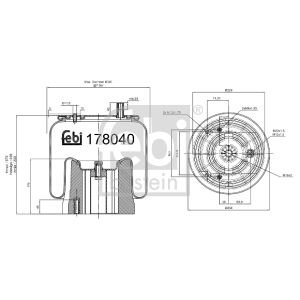 Soufflet de suspension, suspension pneumatique FEBI BILSTEIN 178040