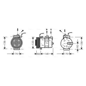 Compressor, ar condicionado AVA COOLING PRAK040