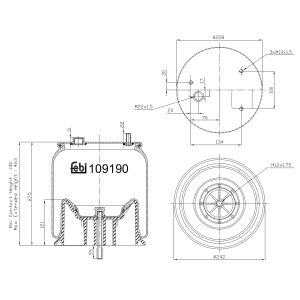 Fuelle neumático, suspensión FEBI BILSTEIN 109190