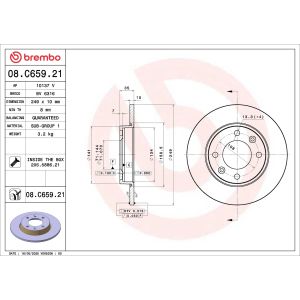 Disco de travão BREMBO 08.C659.21