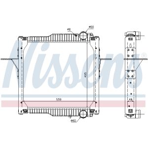 Radiator, motorkoeling NISSENS 63784