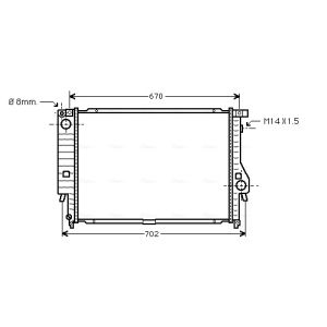 Arrefecedor do motor AVA COOLING BW2102