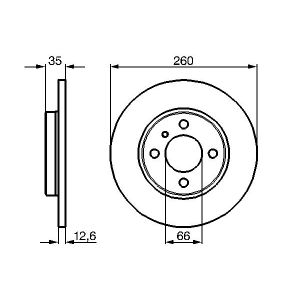 Bremsscheibe BOSCH 0 986 478 029