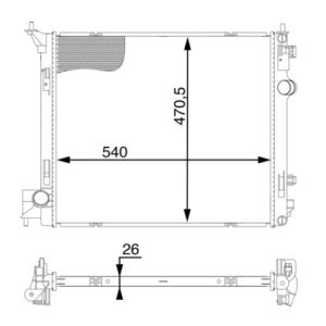 Arrefecedor do motor MAHLE CR 1596 000S