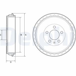Tambour de frein DELPHI BF564
