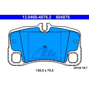 Bremsbelagsatz ATE 13.0460-4876.2, Hinten