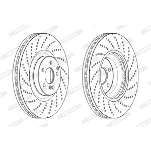 Disco de freno FERODO DDF2051C-1 vorne, ventilado , 1 Pieza