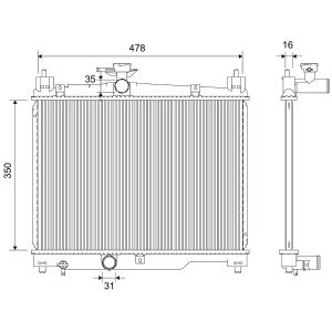 Raffreddatore motore VALEO 732421
