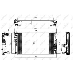 Radiador, refrigeración de motor NRF 58413