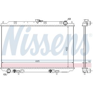 Arrefecedor do motor NISSENS 68725