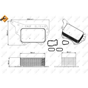 Enfriador de aceite, aceite de motor EASY FIT NRF 31337