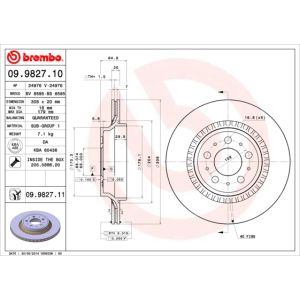 Jarrulevy BREMBO 9982711 takaisin/tuuletettu/1 kpl