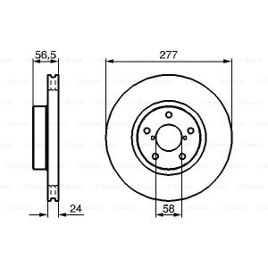 Bremsscheibe BOSCH 0 986 479 147 vorne, belüftet, 1 Stück