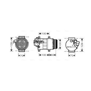 Compressor, ar condicionado AVA COOLING MSAK404