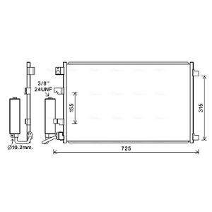 Kondensator, Klimaanlage AVA COOLING DN5420D