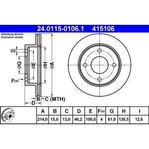 Disque de frein ATE 24.0115-0106.1