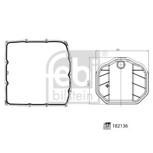 Set di filtri idraulici, cambio automatico FEBI BILSTEIN 182136