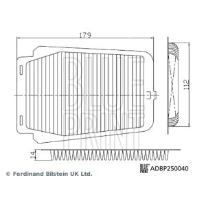 Filtro de aire BLUE PRINT ADBP250040