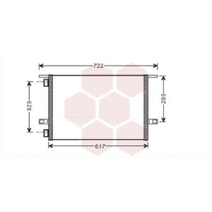 Condensador, aire acondicionado VAN WEZEL 43005304