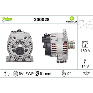 Gerador de corrente rotativo VALEO 200028