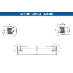 Tuyau de frein ATE 24.5201-0287.3