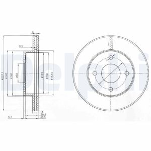 Disque de frein DELPHI BG3763