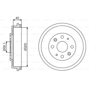 Bremstrommel BOSCH 0 986 477 191