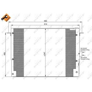 Kondensor, luftkonditionering NRF 35657
