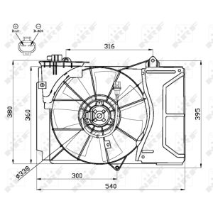 Koelventilatorwiel NRF 47055