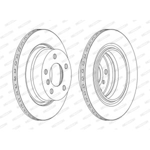 Dischi freno FERODO DDF1285C posteriore, ventilato, 2 pezzo