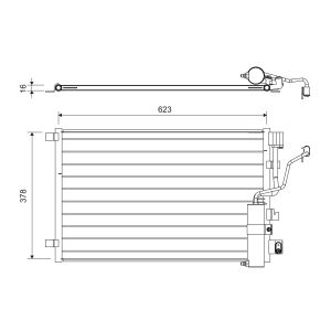 Kondensator, Klimaanlage VALEO 822733