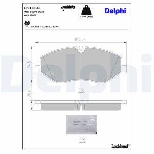 Conjunto de pastilhas de travão DELPHI LP3138LC