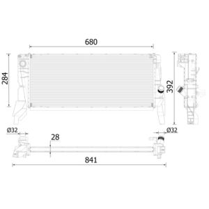 Arrefecedor do motor MAHLE CR 2313 000P