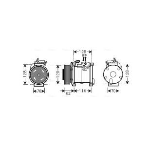 Compressor, ar condicionado AVA COOLING CRAK109