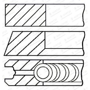 Set di anelli per pistoni GOETZE 08-145100-00