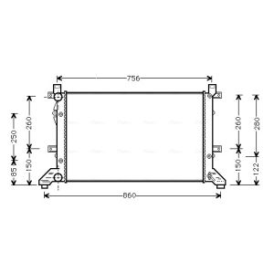 Arrefecedor do motor AVA COOLING VNA2155