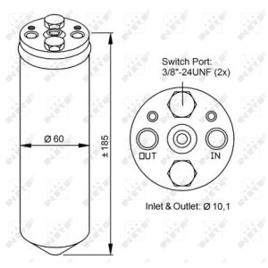 Filtre déshydratant climatisation NRF 33184