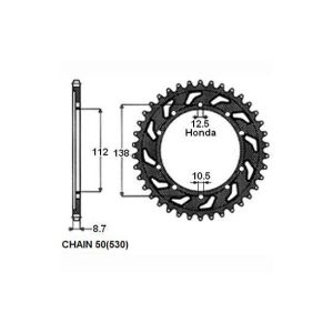 Tandwiel achter SUNSTAR SUNR1-5485-48