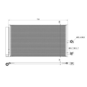 Kondensator, Klimaanlage EASY FIT NRF 350450