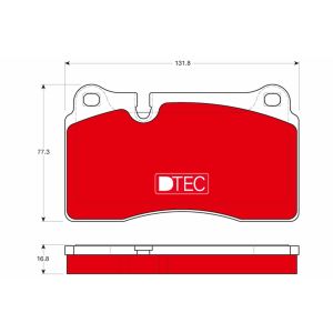 Conjunto de pastilhas de travão TRW GDB1670DTE, frente