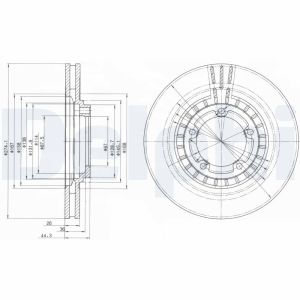 Disco de freno DELPHI BG4134,2 Piezza