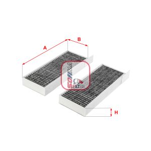 Kit de filtros, recirculación aire habitáculo SOFIMA S 4254 CA