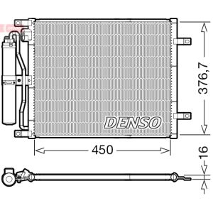 Condensador, sistema de ar condicionado DENSO DCN46029