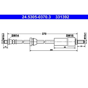 Bremsschlauch ATE 24.5305-0370.3